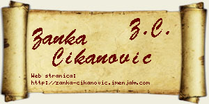 Žanka Čikanović vizit kartica